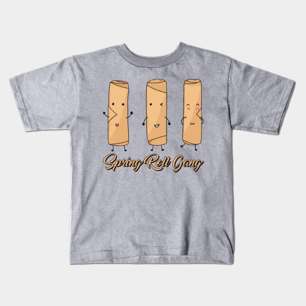 Spring Roll Gang Kids T-Shirt by Ratatosk